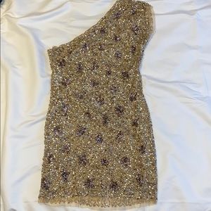 One shoulder Adren B sequence dress